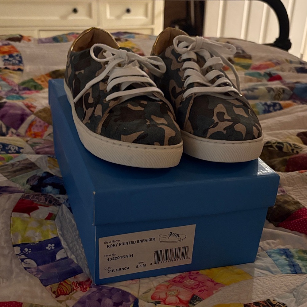 Jack Rogers Camo Print Sneakers with White Accents